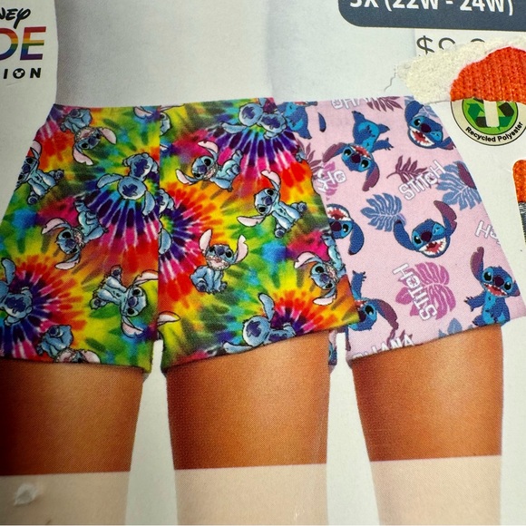Disney Stitch Women's Print Sleep Shorts, 2-Pack, Sizes 3X (22-24). - Picture 4 of 11